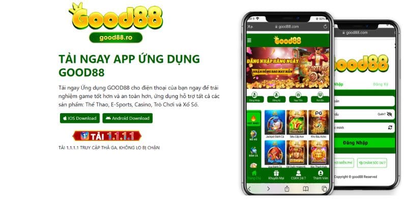 Cách tải app Good88 hệ điều hành